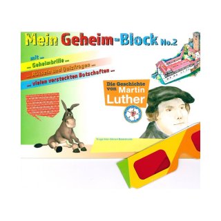 Bunt ilustriertes Heft für Kinder über Martin Luther