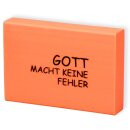 Radiergummi - Gott macht keine Fehler - Neon-Orange