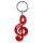 Schlüsselanhänger - Notenschlüssel Rot