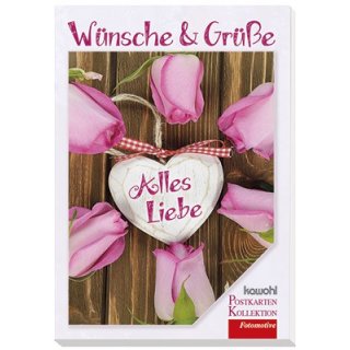 Postkartenbuch - Wünsche & Grüße - Alles Liebe