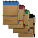 Notizbuch mit Kugelschreiber in 4 Farben