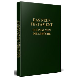 Ein grünes Neue Testament mit Psalmen und Sprüche