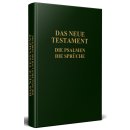 Ein grünes Neue Testament mit Psalmen und Sprüche