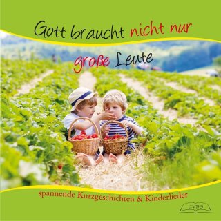 Zwei Kinder im Erdbeerenfeld