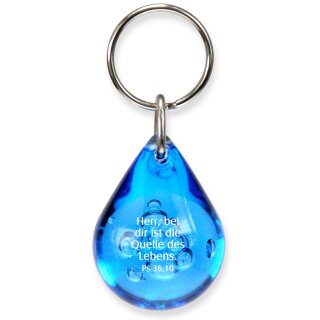 Schlüsselanhänger - Tropfen in blau