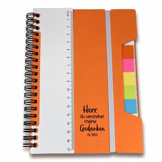 Multinotizbuch in der Farbe Orange
