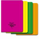 Notizbuch Neon in den Farben Pink, Gelb, Grün und...