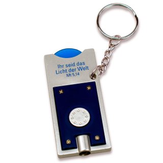 Schlüsselanhänger mit Einkaufswagenchip Blau