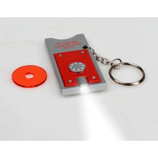 Schlüsselanhänger mit Einkaufswagenchip Rot