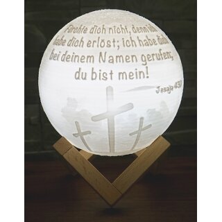 LED Kugel mit Kreuz Motiv weisses Licht