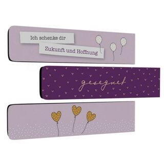Magnetlesezeichen Gesegnet als 3er Set