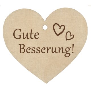 Holzherz Gute Besserung