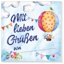 Haftnotiz Mit lieben Grüßen