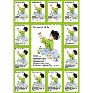 Aufkleber Grußkarte - Das wünsche ich dir