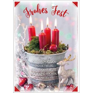 Postkarte - Vier Kerzen