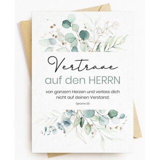 Postkarte Vertraue auf den Herrn
