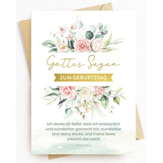 Postkarte Gottes Segen zum Geburtstag
