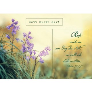 Postkarte mit Blumenmotiv