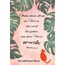 Postkarte im Aquarelldesign - Monstera