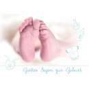 Faltkarte zur Geburt mit Babymotiv