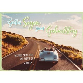 Doppelkarte zum Geburtstag mit Automotiv