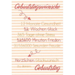 Doppelkarte zum Geburtstag - Geburtstagswünsche