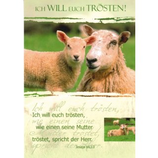 Postkarte Schaf mit Lamm