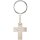 Schlüsselanhänger Kreuz mit ausgelasertem Ichthys-Symbol