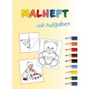 Malheft mit Aufgaben