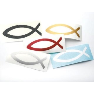 AUFKLEBER FISCH in vier Farben