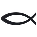 AUFKLEBER FISCH in Schwarz