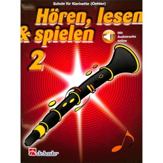 Hören lesen und spielen Bd.2 (+Audiotracks online) - Schule für Klarinette (Oehler), Jaap Kastelein