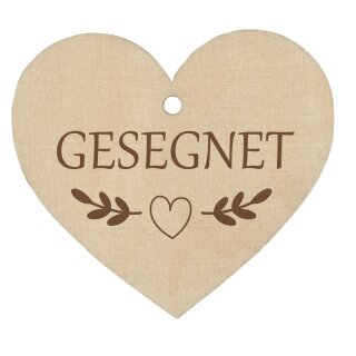Holzherz Gesegnet