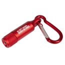 Mini Taschenlampe mit Karabiner in Rot