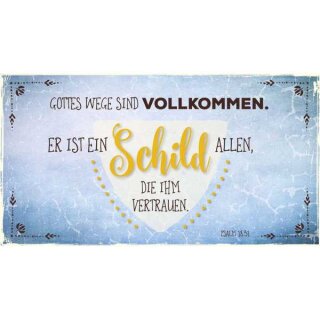 Metallschild mit Bibelvers aus Psalm 18 31