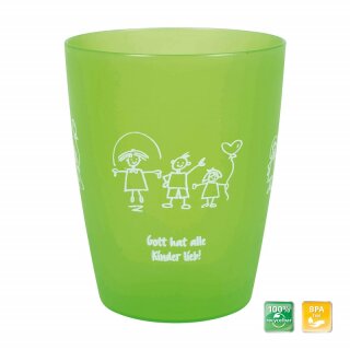 Mehrweg Becher für Kinder Grün