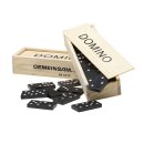 Domino Spiel in einer Holzbox
