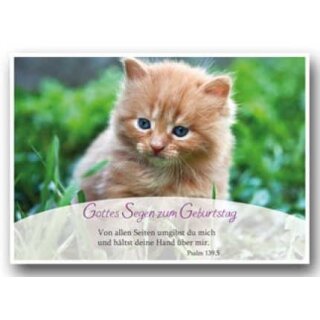 Postkarte mit einem Vers aus Psalm 139 5