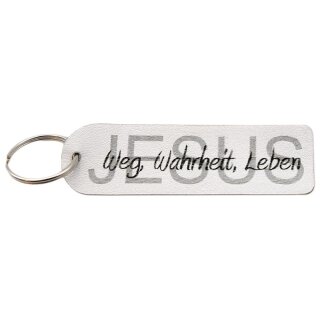Schlüsselanhänger Lederband mit dem Aufdruck JESUS