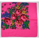 Kopftuch aus Acryl mit Blumenmuster - Pink