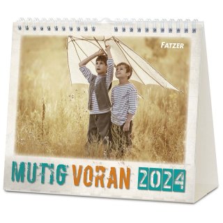 Tischkalender Postkartenformat Mutig voran 2024