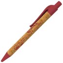 Kork-Kugelschreiber - Rot - Schön, dass es dich gibt