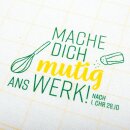 Geschirrtuch - Mutig ans Werk