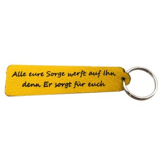 Schlüsselanhänger - Alle eure Sorge - Gelb