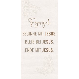 Metallschild - Tagesziel: Jesus