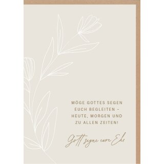 Faltkarte - Gott segne eure Ehe