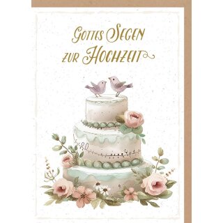 Faltkarte - Hochzeitstorte