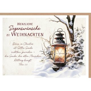 Faltkarte - Weihnachten Laterne