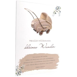 Postkarte - Herzlich Willkommen kleines Wunder