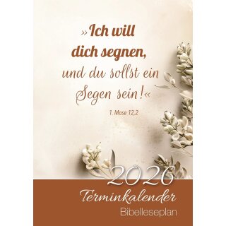 Jahres-Terminkalender 2026 inkl. Bibelleseplan